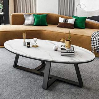 Quarry Sintered Stone Oval Coffee Table